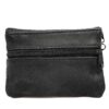 Charmoni Portefeuille pour Homme en Cuir Véritable - Pochette à Monnaie Porte-clés Noir - Classique et Durables