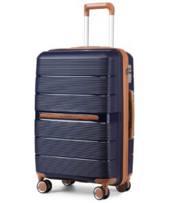 Valise Cabine Rigide 38 Litres en Polypropylène, Serrure TSA, 56x37x22 cm (Marine) – British Traveller