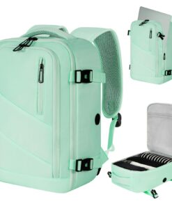 VOESLD Sac à Dos Voyage Bagage Cabine pour Easyjet Femmes et Hommes Verde Clair