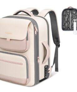 Taygeer Sac à Dos Sous Vide Anti-Vol et Anti-RFID 45x36x20, Sac Voyage Femme Campus avec Etiquette Bagage et Ordinateur