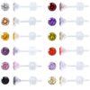 JMFENFA Boucles d'oreilles en plastique pour oreilles sensibles femmes zircon 3 mm 4 mm 5 mm