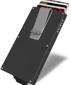 Porte-Cartes AKIELO RFID Homme Minimaliste – Protection contre la lecture sans contact – Offre cadeau inclus