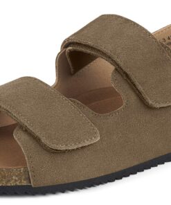 Dokela Sandales Homme Femme Bout Ouvert Ete Comfortables Intérieur Extérieur Liège