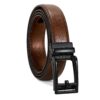 CEINTURE HABILLÉE LEACOOLKEY POUR HomME NOIRE RÉGLABLE EN CUIR MICRO CLIQUET ROBE ET DÉCONTRASSÉ