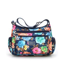 Sac Bandoulière Femme Léger pour Voyage Imperméable Nylon Multi-Poches