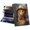 RFID Blocker Credit Card Holder Minimaliste Pour Tous Les Âges Aquarelle Chats