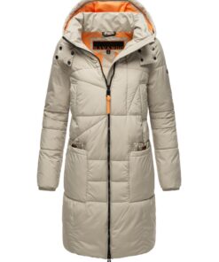 Navahoo Manteau d'hiver chaud matelassé pour femme en polyester recyclé avec capuche Bibiblablubb 14 XS-6XL