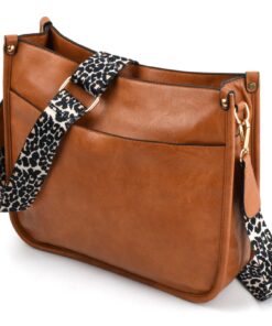 Cozlly Sac à Bandoulière Femme en Cuir PU avec Bretelles Réglables et Amovibles, Sac pour Voyage Quotidien, Travail et É