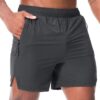 Danfiki Short de Sport Séchage Rapide Homme pour Cour avec Poche Zippée