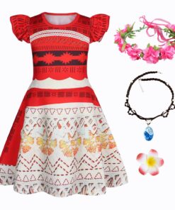 Robe de princesse Vaiana Nouvelle Generations pour Fille - Costume Océanie Anniversaire & Carnaval Noël Cosplay Party Ha