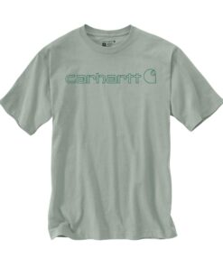 Carhartt Relaxed Fit Heavyweight Short-Sleeve Logo Graphic T-Shirt Homme Hiver Mode Relaxed Fit Carhartt Relaxé Poids Im