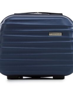 Valise cosmétique WITTCHEN Groove Line Bleu Marine Air France Bagage à Main Trousse de Toilette Femme