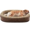 Panier Chien Grande Taille XL Orthopedique Memoire de Forme Lit pour Chien Canapé Chiens Dehoussable Lavable Lit Ovale I