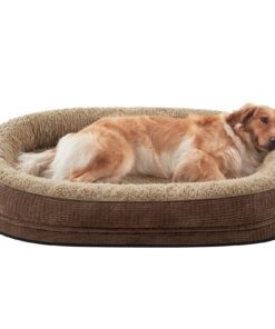 Panier Chien Grande Taille XL Orthopedique Memoire de Forme Lit pour Chien Canapé Chiens Dehoussable Lavable Lit Ovale I