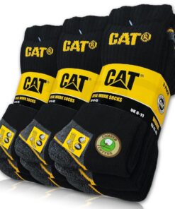 Caterpillar CAT® Real Work Socks pour homme et femme - Lot de 9 paires de chaussettes de travail confortables et résista