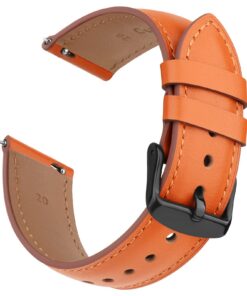 Wanme 18mm 20mm 22mm Bracelet de Montre en Cuir Homme Femme | Développement Rapid | Style Classique | Durable | Taille A