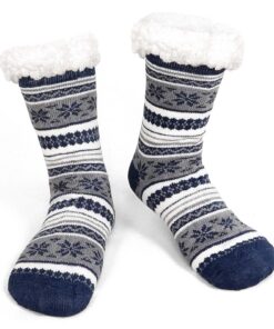 Chaussettes Antidérapantes PUTUO pour Homme | Chaudes et Épaisses | Idéales pour la Maison en Hiver | 1 Paire | Taille 3