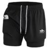 Short de course en 1 pour homme fitness d'entraînement marathon extérieur avec poches intégréesulaire 1. Short de cours