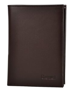 Charmoni Grand Classique Portefeuille en Cuir Protection RFID Homme Affaires Marron foncé