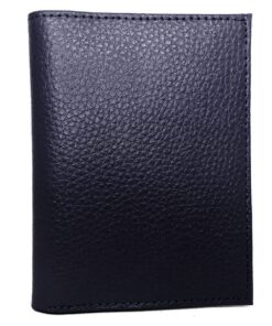 Charmoni Portefeuille Homme en Croute de Cuir - Grande Capacité - Bleu Foncé