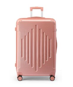 LEADZM Valise Cabine Rigide avec Coins Renforcés et Serrure à Combinaison, Léger, M/55cm - Bagage de Voyage en ABS, Or R