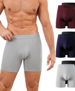 PUTUO Boxers Homme en Bambou: Lot de 6 Sous-vêtements Ultra-doux et Confortables sans Étiquette avec Poche 3D - Idéal po