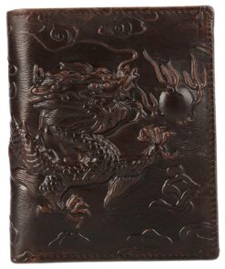FOMIYES Portefeuille Homme Élégant Vintage Dragon pour Usage et Voyage Practique et Vertical