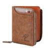 Sevitini Portefeuille à Monnaie Marron Homme Protection RFID 13 Compartiments Portefeuille Cuir Verticale Fonction RF pr