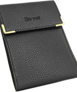 Charmoni Marvin - Porte-chéquier en cuir vachette - Compact et pratique pour hommes - 3 emplacements carte bancaire - 10