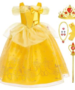 Deguisement ZaisuiFun Princesse Jaune pour Carnaval Anniversaire Noël Halloween Robe Princesse ZaisuiFun Jaune Idéale