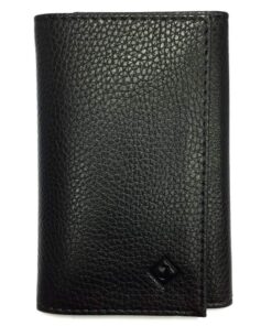 LOUNA Etui Carte Grise Cuir - Dur & Sûr, Homme & Femme - 3 Volets Noir - Ancienne Carte Grise Grand Format