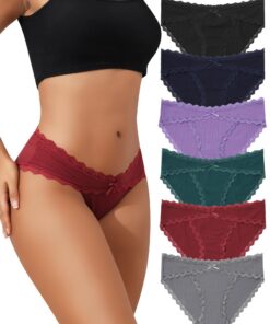 Levao Culottes en Coton Stretch Taille Basse pour Femmes Bikini Hipster Lingerie Douces XL S-XL Levao Lot de 6 Culottes