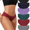 Levao Culotte Femme Coton Stretch Doux Lot de 6 Multipack Taille Basse sous-vêtements Bikini Hipster pour Femme Lingerie