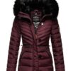 Navahoo B899 Manteau Veste d'hiver matelassée à capuche pour femme avec doublure chaude hiver chaud chaud