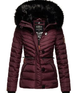 Navahoo B899 Manteau Veste d'hiver matelassée à capuche pour femme avec doublure chaude hiver chaud chaud