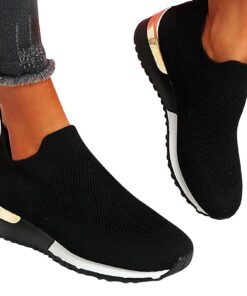 Baskets à Compensés Rocking Casual pour Femmes de Grande Taille - Chaussures Respirantes de Running et de Travail Femini