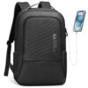 Sac à Dos Homme pour Ordinateur Portable 15,6" Antivol avec USB - Élégant Décontracté pour Travail, Yoga et Voyage Noir