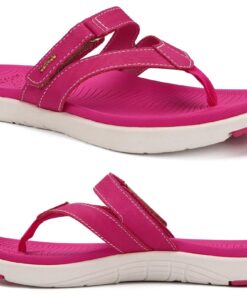 COFACE Tongs Femme Orthopedique ConfortABLE Soutien Voûte Plantaire Antidérapante Caoutchouc Semelle Yoga Mat Plage Pisc