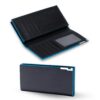 Portefeuille Homme Grand Format Cuir Veritable Élégant - Pour Hommes Affaires, Sac à Money Bleu Bord, Style Moderne Gran