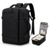 Sac à dos de voyage LOVEVOOK pour Ryanair et Easyjet - Bagage à main pour avion, Noir, 40x20x25cm, conforme à OEKO-TEX S