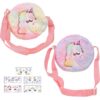 KASESSS Sac et autocollant Licorne fille, accessoires enfant, sac bandoulière fille, sac bandoulière en dentelle fille,