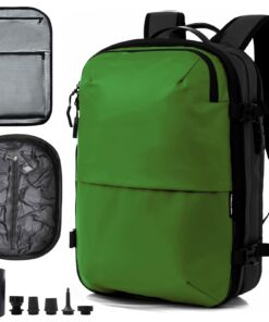 Sac à dos de voyage OPOALO 60L pour voyageurs actifs avec technologie de compression intégrée et pompe extensible