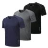 ZENGVEE Haut Séchage Rapide Respirant Homme Fitness Running Gym 3 Pack Baselayer 3 Pcs