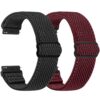 Montre en Nylon Tressé Homme et Femme - Boucle Réglable et Sangles Élastiques pour Bracelets 24mm 22mm 20mm 19mm 18mm -