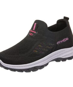 Chaussures de Running Antidérapantes Femmes Automne Orthopédique Respirantes Simple Couleur Unie
