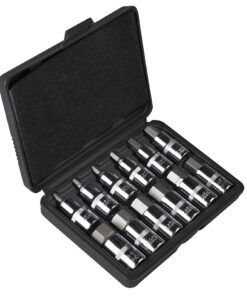 CPROSP Jeu de Douilles Allen 1/2" pour Professionnels, Douilles Taille 5mm à 22mm, Boîtier en Plastique Noir
