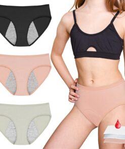 Culottes menstruelles adolescentes lavables absorbantes pour incontinence enfant adolescente | Hygiène periodique fortef