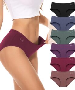 PULIOU Culotte Femme Coton, Slip Femme Coton, Comfortable en Panties sous-vêtements Femme, Lot de 6, Taille XS-XXL