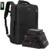 Lovedook Sac à Dos Voyage Avion Imperméable pour Homme et femme NoirBag Valise 17 Pouces Travel OEKO-TEX Noir