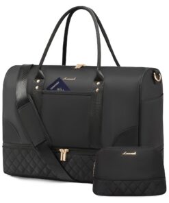 LOVEVOOK | Sac de voyage rétractable 2 en 1, idéal pour le week-end et les voyages en avion, avec compartiment à chaussu